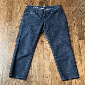 LOFT dark blue Curvy Crop jeans